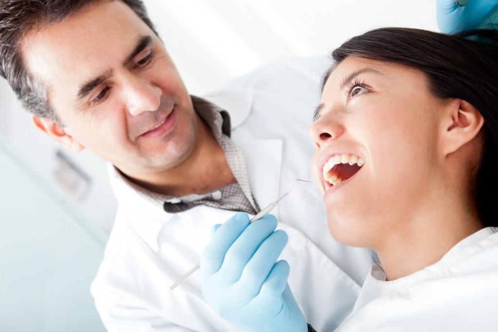 Dentist with a patient